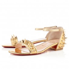 Sandały płaskie Christian Louboutin Druide w kolorze złotym Sandały płaskie Christian Louboutin Druide w kolorze złotym