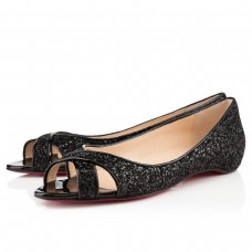Sandały płaskie Christian Louboutin Croisette w kolorze czarnym