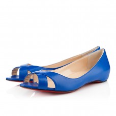 Sandały płaskie Christian Louboutin Croisette niebieskie