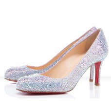 Christian Louboutin Fifi Strass 100mm Specjalna okazja Srebrny Christian Louboutin Fifi Strass 100mm Specjalna okazja Srebrny