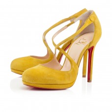Christian Louboutin Vagalami 120mm Szpilki Żółte Christian Louboutin Vagalami 120mm Szpilki Żółte