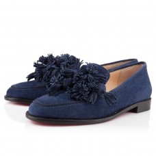 Mokasyny Christian Louboutin Japonaise Navy Mokasyny Christian Louboutin Japonaise Navy