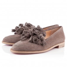 Mokasyny Christian Louboutin Japonaise w kolorze ciemnoszarym Mokasyny Christian Louboutin Japonaise w kolorze ciemnoszarym