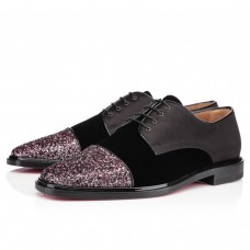 Mokasyny Christian Louboutin Bruno Orlato Glitter Rose Antique Mokasyny Christian Louboutin Bruno Orlato Glitter Rose Antique