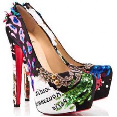 Christian Louboutin Daffodile 160mm Platformy Wielokolorowe Christian Louboutin Daffodile 160mm Platformy Wielokolorowe