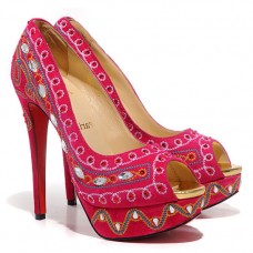 Christian Louboutin Bollywoody 140mm Peep Toe Pumps Hot Pink