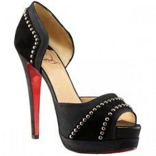 Szpilki Christian Louboutin Henry 140 mm z odkrytym palcem, czarne
