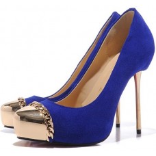 Christian Louboutin Metalipp 120mm Szpilki Niebieskie