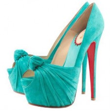 Christian Louboutin Lady Gres 160mm Peep Toe Pumps Turquoise Christian Louboutin Lady Gres 160mm Peep Toe Pumps Turquoise