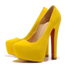 Szpilki Christian Louboutin Daffy 160 mm żółte