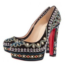 Czółenka Christian Louboutin Devidas 140 mm w kolorze czarnym