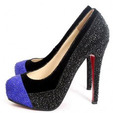 Christian Louboutin Calypso 140mm Szpilki Niebieskie