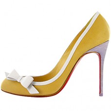 Szpilki Christian Louboutin Beauty 100 mm żółte