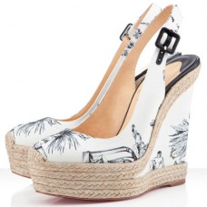 Christian Louboutin Everesta 140mm Koturny Białe Christian Louboutin Everesta 140mm Koturny Białe