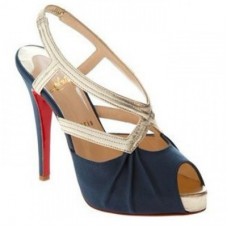 Christian Louboutin Angela 120mm Slingbacks Niebieskie