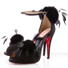 Sandały Christian Louboutin Pluminette 120 mm, czarne