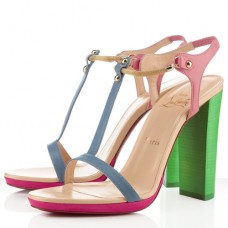 Sandały Christian Louboutin Sylvieta 120mm Zielono-złote