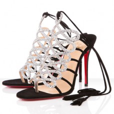 Sandały Christian Louboutin Salsbourg 100mm srebrne