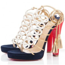 Sandały Christian Louboutin Salsbourg 120mm białe