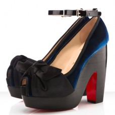 Christian Louboutin Minimi 140mm Peep Toe Pumps Niebieskie Christian Louboutin Minimi 140mm Peep Toe Pumps Niebieskie