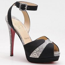 Sandały Christian Louboutin Double Moc 120 mm, czarne Sandały Christian Louboutin Double Moc 120 mm, czarne