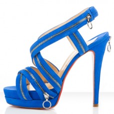 Sandały Christian Louboutin Trailer 140 mm niebieskie