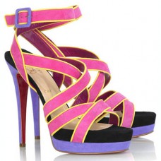 Sandały Christian Louboutin Straratata 120mm Rose Matador