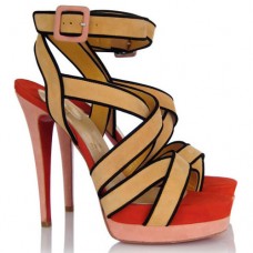 Sandały Christian Louboutin Straratata 120mm Khaki