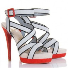 Sandały Christian Louboutin Straratata 120mm Szare