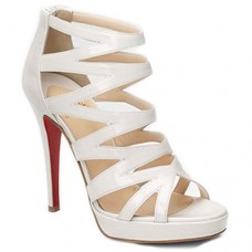 Sandały Christian Louboutin Fernando 120mm białe