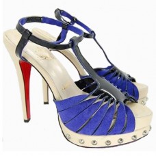 Sandały Christian Louboutin Zigounette 140mm niebieskie Sandały Christian Louboutin Zigounette 140mm niebieskie